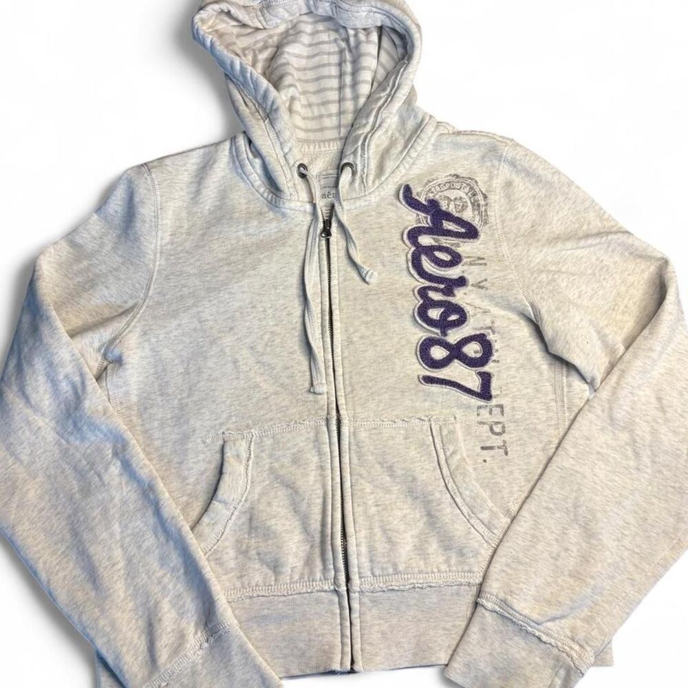 Aeropostale Women's Grey Hoodie